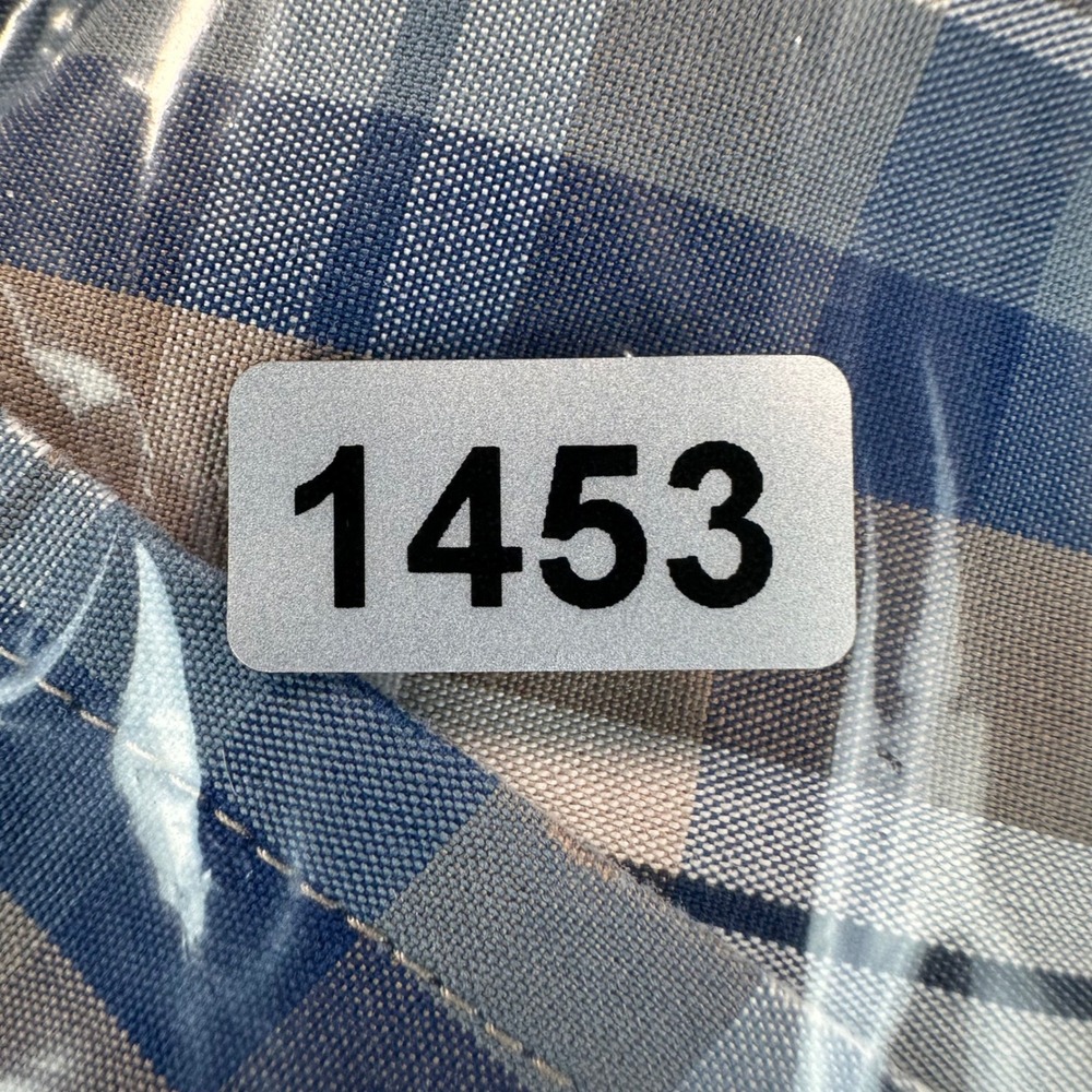 Oak Hill Men's 3XL Blue Tan Plaid WRINKLE FREE Button Down Shirt Cool Dry Cotton - Picture 12 of 12